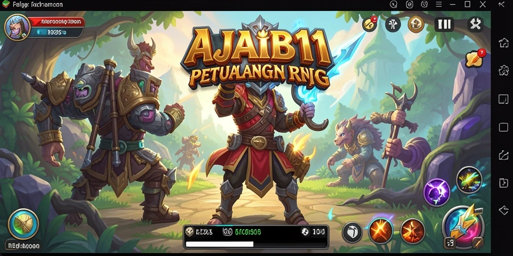 Gameplay AJAIB11 menunjukkan pertarungan seru dan interaksi karakter.