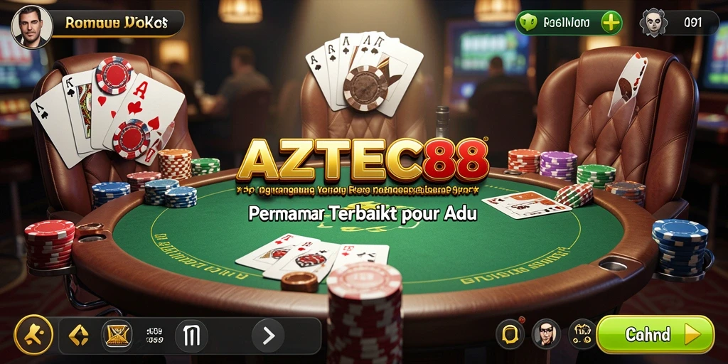 Tangkapan layar AZTEC88 menunjukkan suasana seru saat bermain Poker.