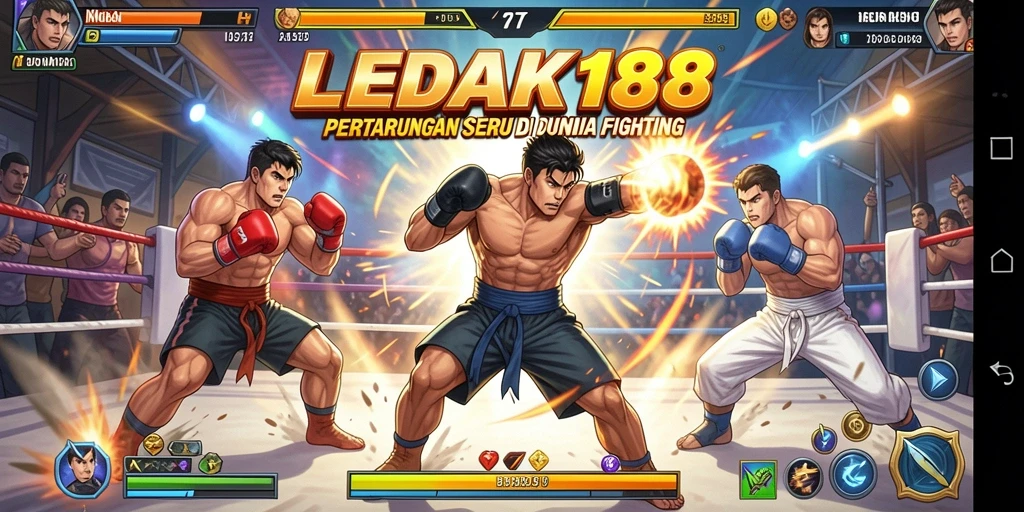 Tampilan aksi mendebarkan dalam gameplay LEDAK188.