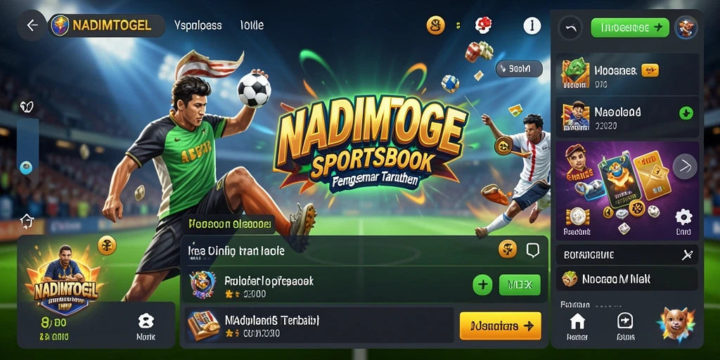 Tampilan gameplay <strong>NADIMTOGEL</strong> dengan fitur Sportsbook yang menarik.
