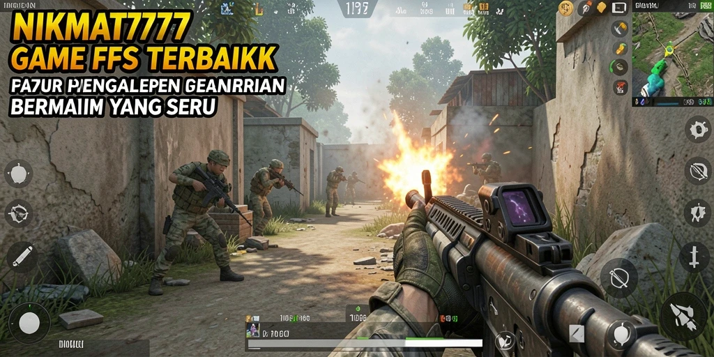 Screenshot gameplay NIKMAT777 menampilkan aksi menembak yang intens dan mendebarkan.