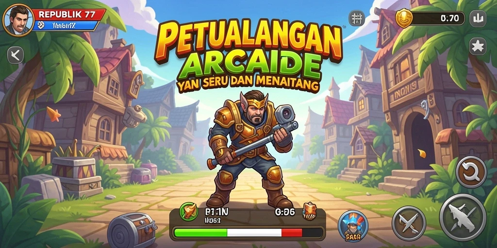 Tampilan menarik dari gameplay seru REPUBLIK77 yang menantang.